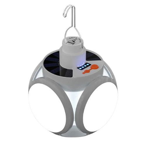 Campinglampe „Polygon“ – Falt‑Laterne mit Solar & SOS | IP65 | 110 W