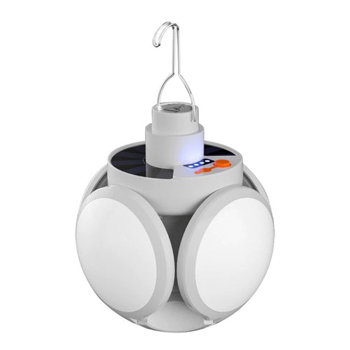Campinglampe „Polygon“ – Falt‑Laterne mit Solar & SOS | IP65 | 110 W